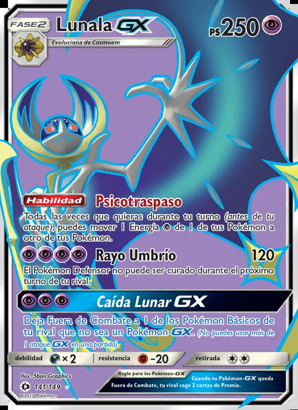 Image of the card Lunala GX