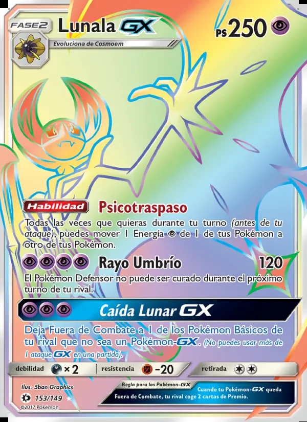 Image of the card Lunala GX