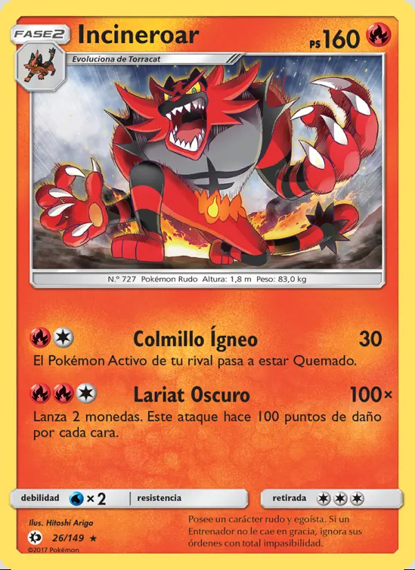 Image of the card Incineroar