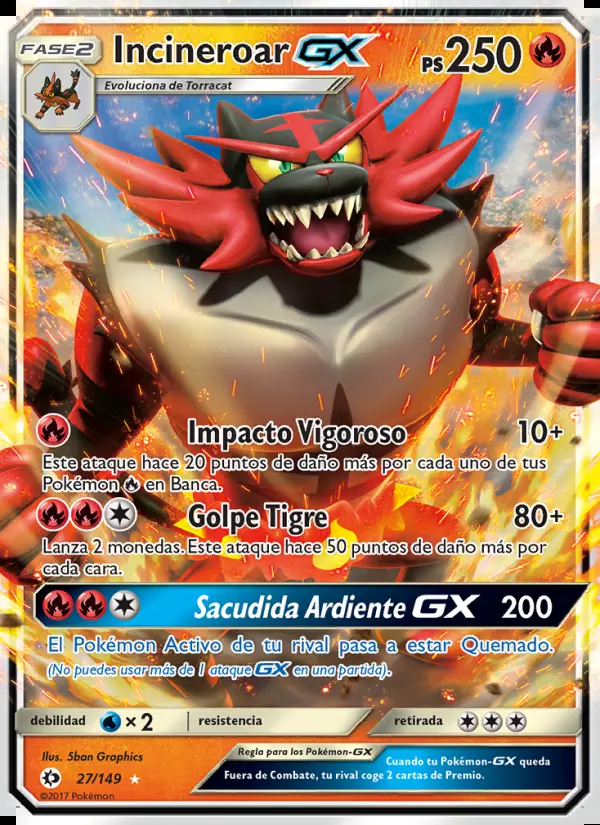 Image of the card Incineroar GX