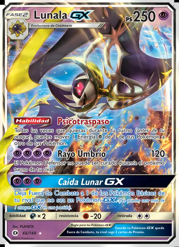 Image of the card Lunala GX