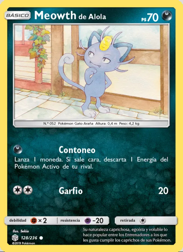 Image of the card Meowth de Alola