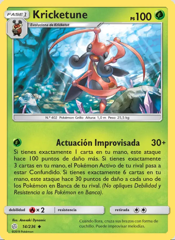 Image of the card Kricketune