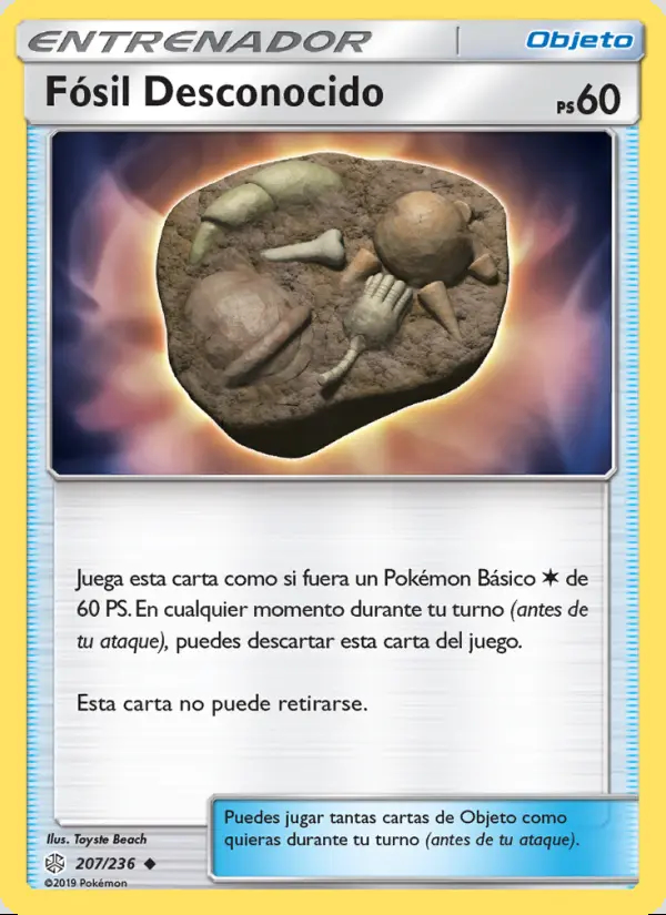 Image of the card Fósil Desconocido