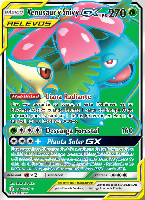 Image of the card Venusaur y Snivy GX