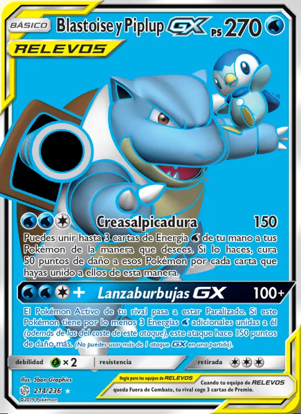 Image of the card Blastoise y Piplup GX