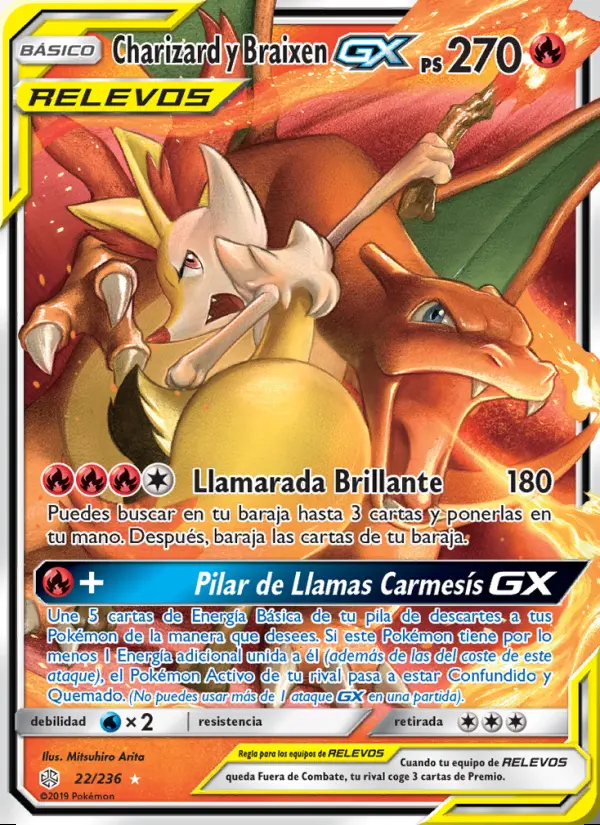 Image of the card Charizard y Braixen GX