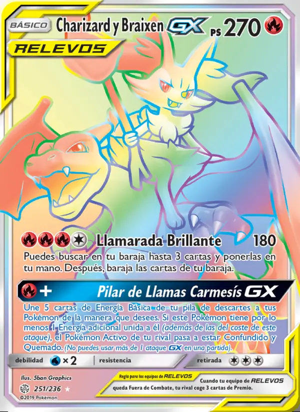 Image of the card Charizard y Braixen GX