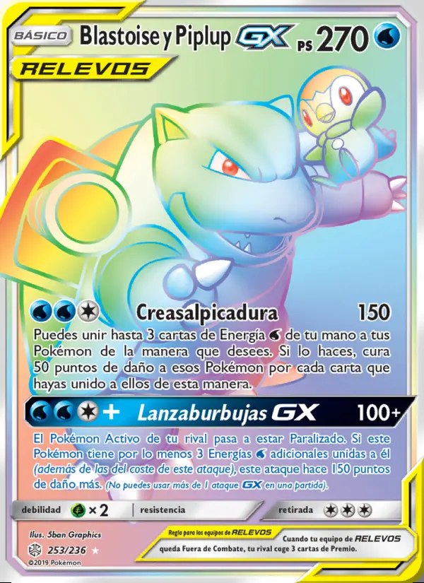 Image of the card Blastoise y Piplup GX