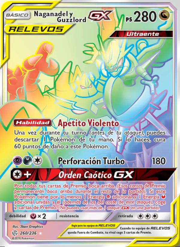Image of the card Naganadel y Guzzlord GX