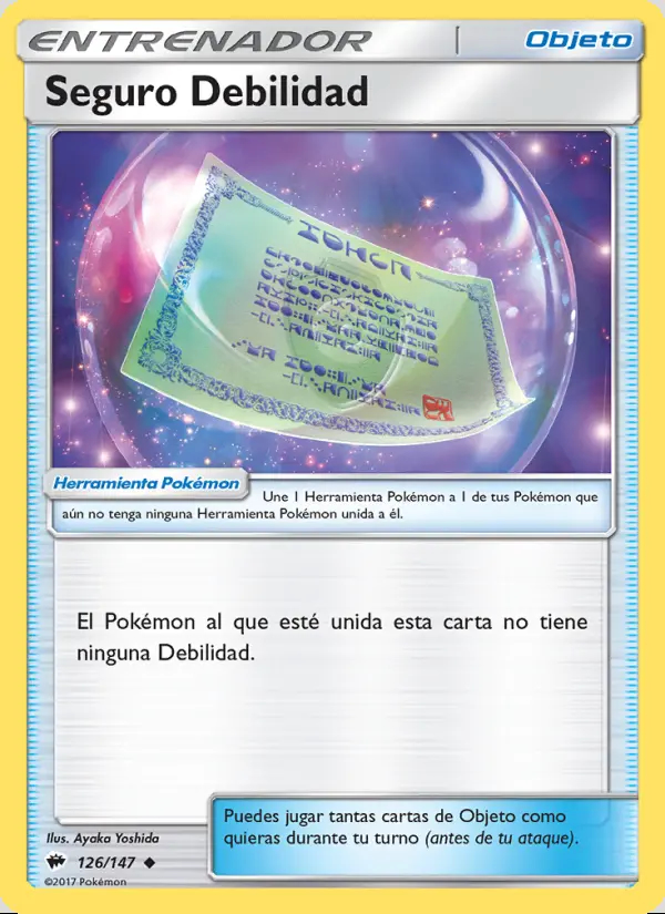 Image of the card Seguro Debilidad