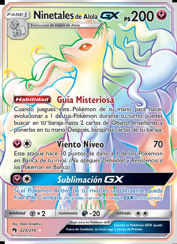 Image of the card Ninetales de Alola GX