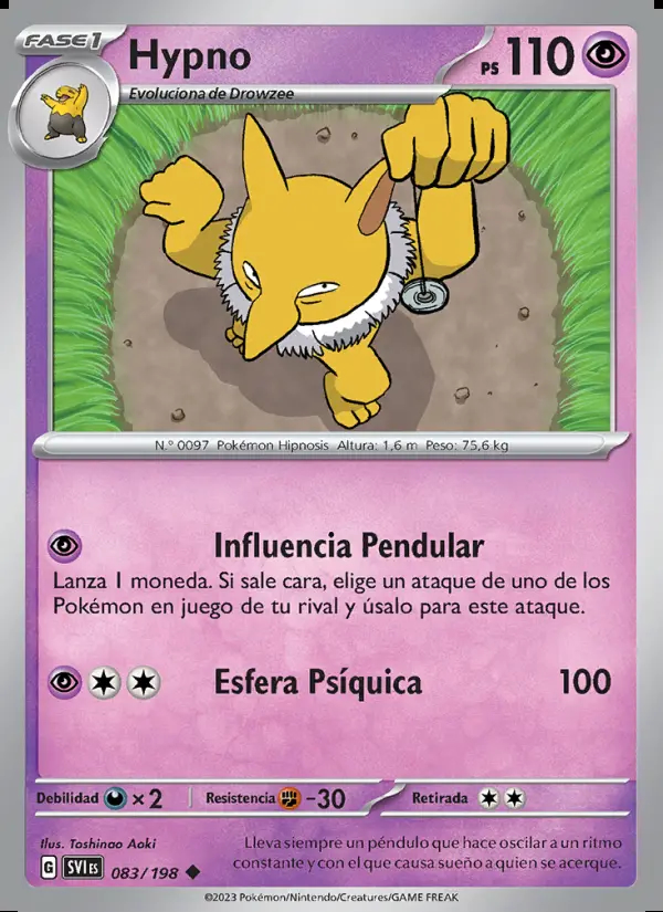 Image of the card Hypno