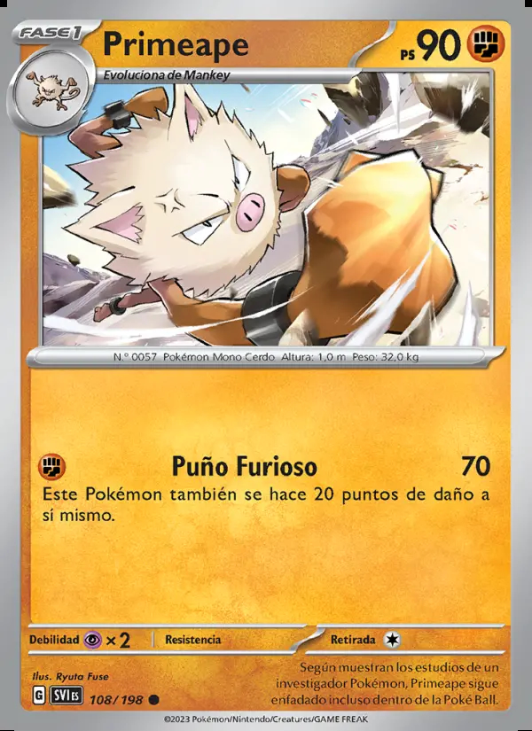 Image of the card Primeape