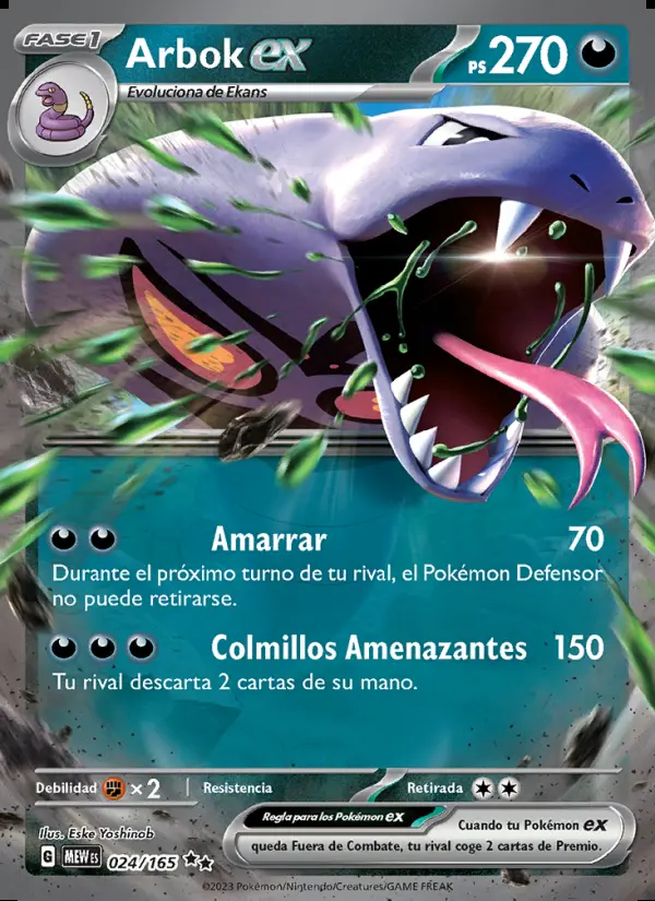 Image of the card Arbok ex