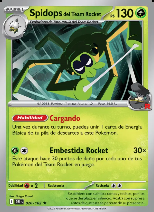 Image of the card Spidops del Team Rocket