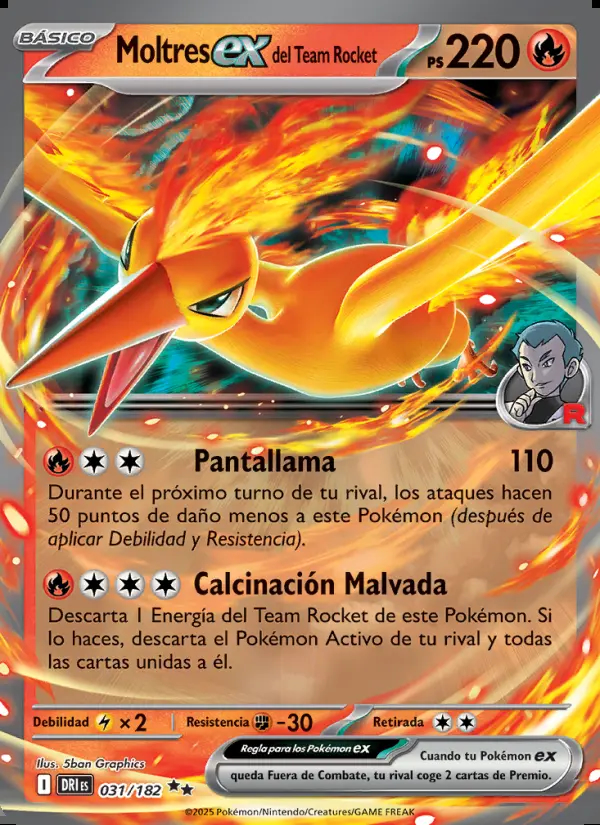 Image of the card Moltres ex del Team Rocket