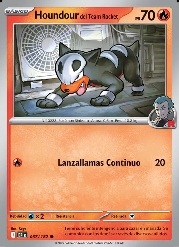Image of the card Houndour del Team Rocket