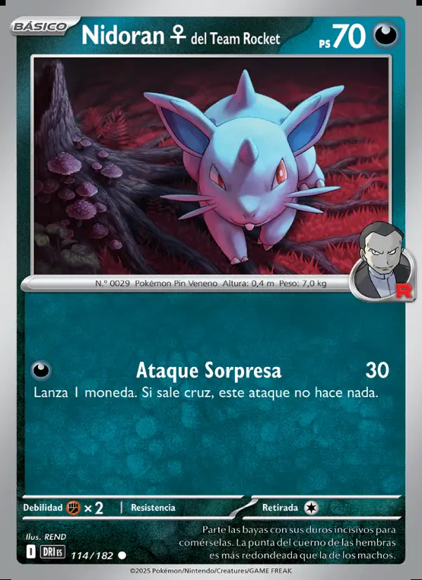 Image of the card Nidoran♀ del Team Rocket