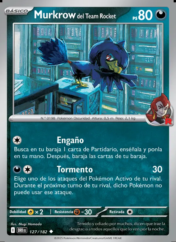 Image of the card Murkrow del Team Rocket