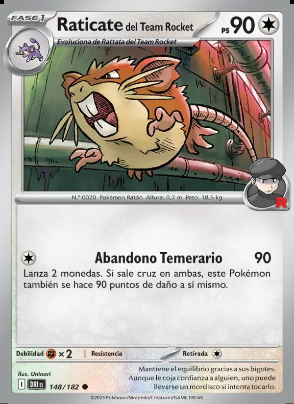 Image of the card Raticate del Team Rocket