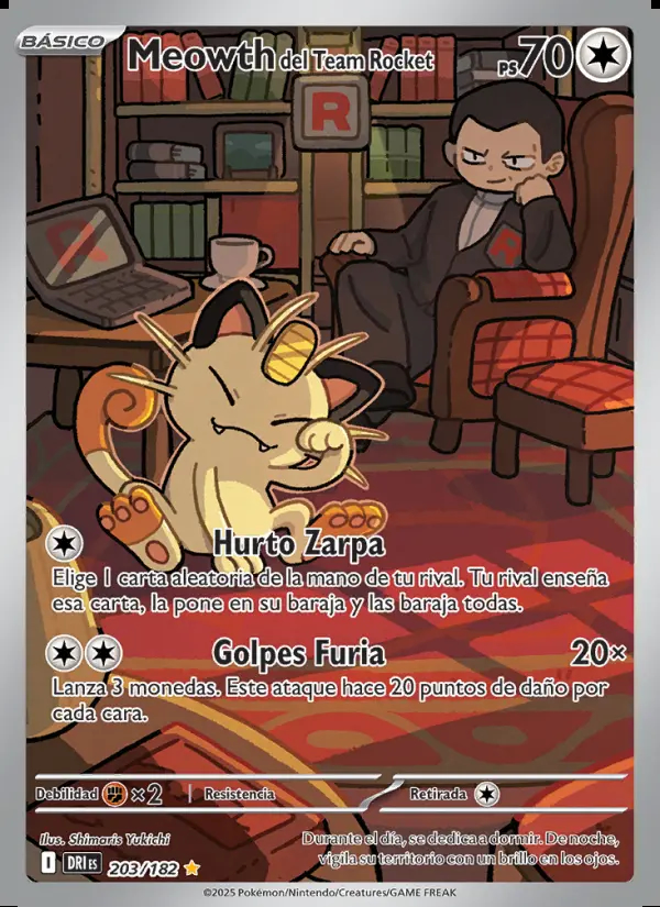 Image of the card Meowth del Team Rocket