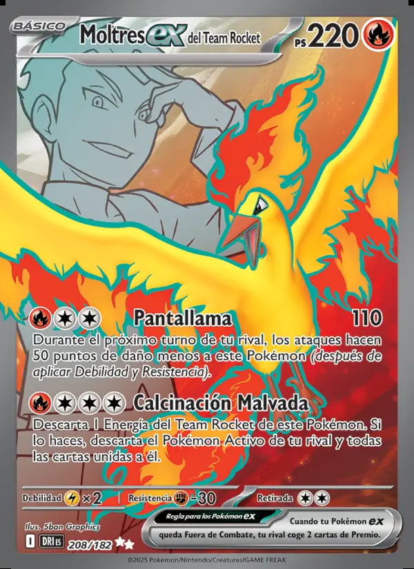 Image of the card Moltres ex del Team Rocket