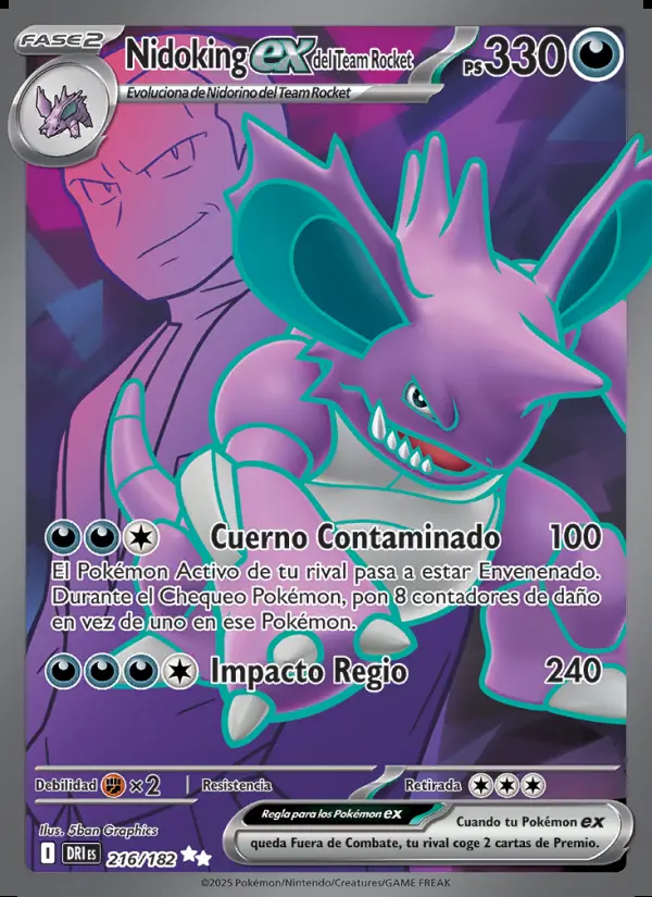 Image of the card Nidoking ex del Team Rocket