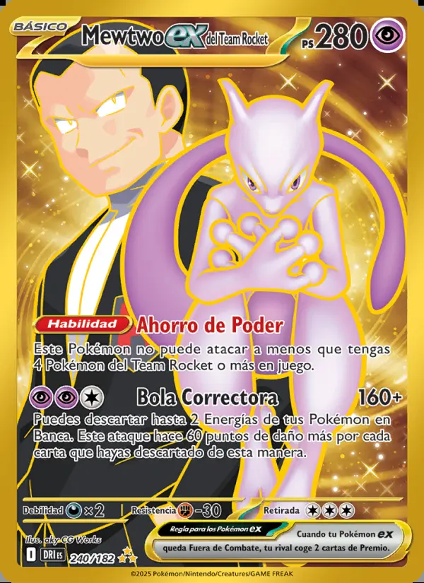 Image of the card Mewtwo ex del Team Rocket