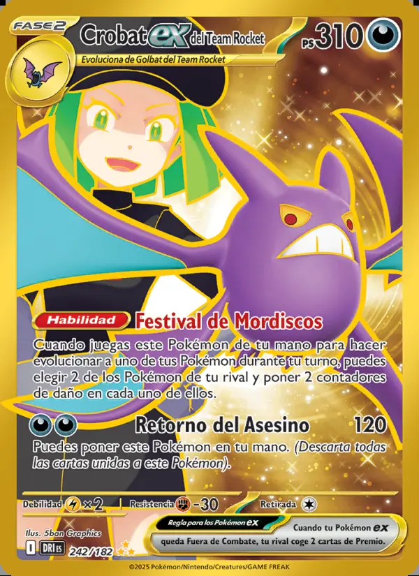 Image of the card Crobat ex del Team Rocket