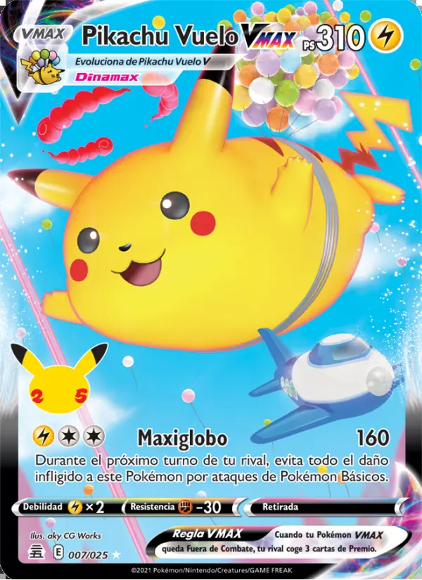 Image of the card Pikachu Vuelo VMAX