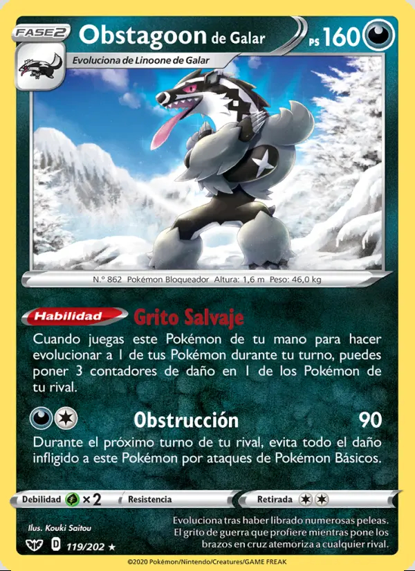 Image of the card Obstagoon de Galar