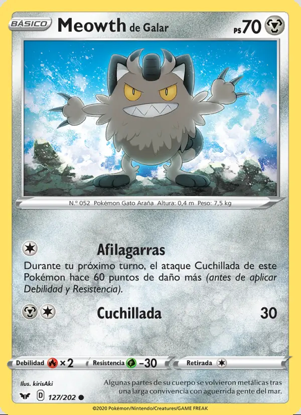 Image of the card Meowth de Galar