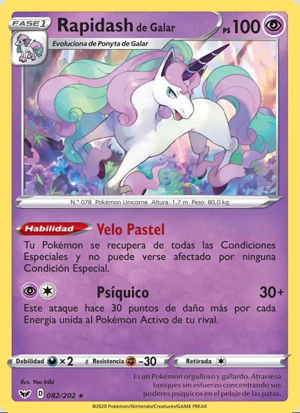 Image of the card Rapidash de Galar