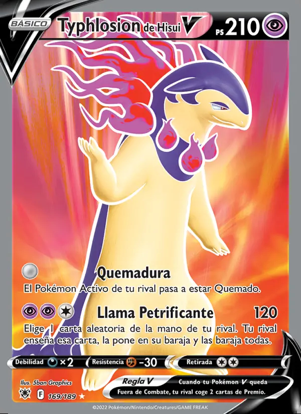 Image of the card Typhlosion de Hisui V