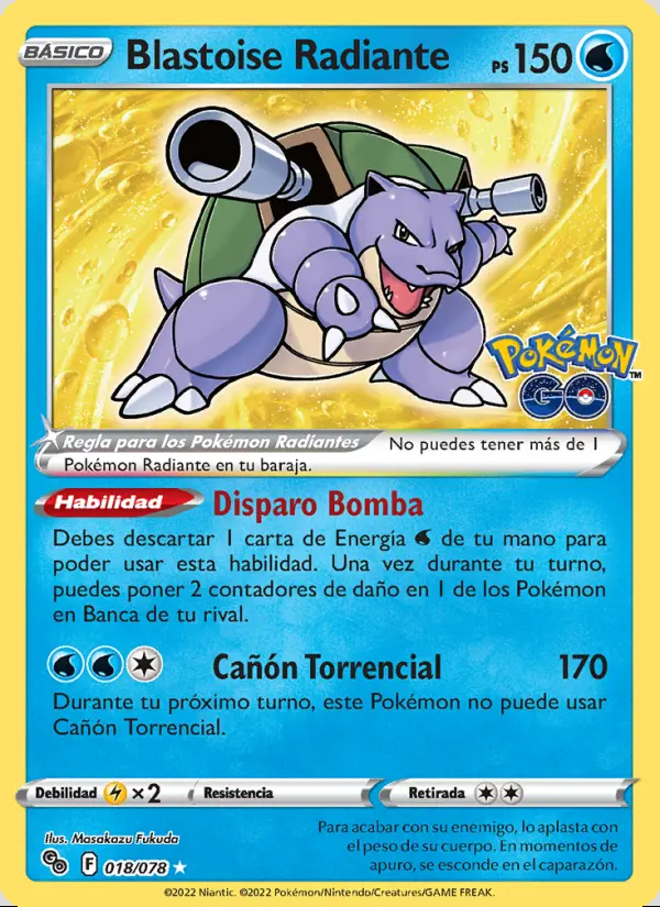 Image of the card Blastoise Radiante