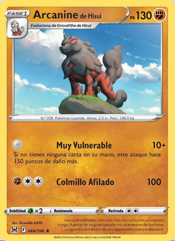 Image of the card Arcanine de Hisui