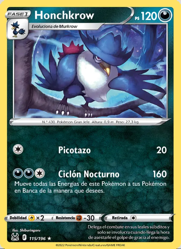 Image of the card Honchkrow