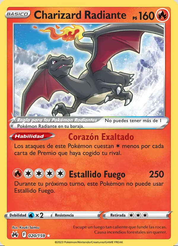 Image of the card Charizard Radiante