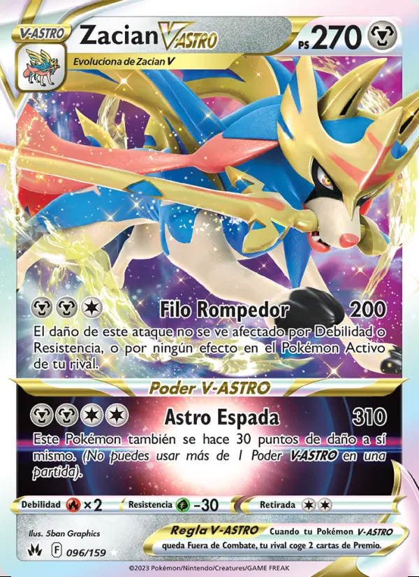 Image of the card Zacian V-ASTRO