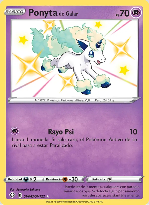 Image of the card Ponyta de Galar