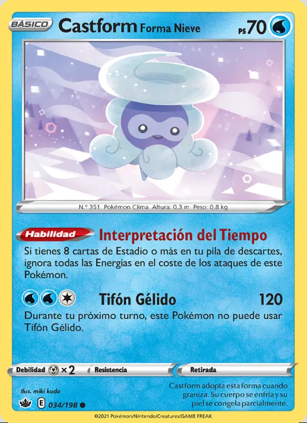 Image of the card Castform Forma Nieve