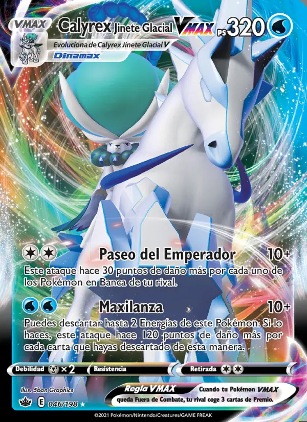 Image of the card Calyrex Jinete Glacial VMAX