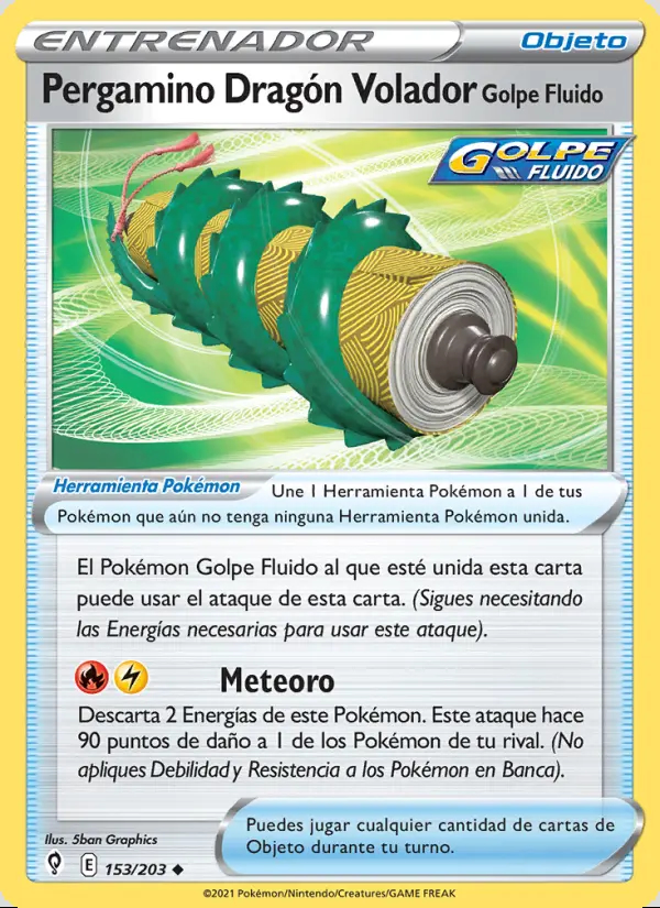 Image of the card Pergamino Dragón Volador Golpe Fluido