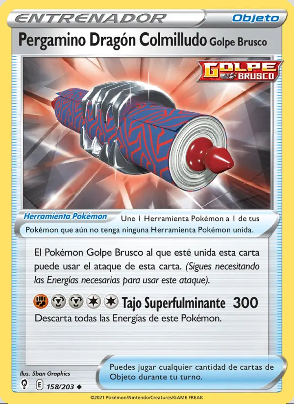 Image of the card Pergamino Dragón Colmilludo Golpe Brusco