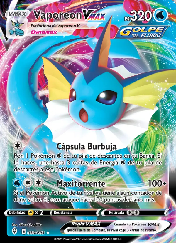 Image of the card Vaporeon VMAX