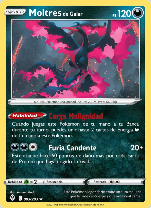 Image of the card Moltres de Galar