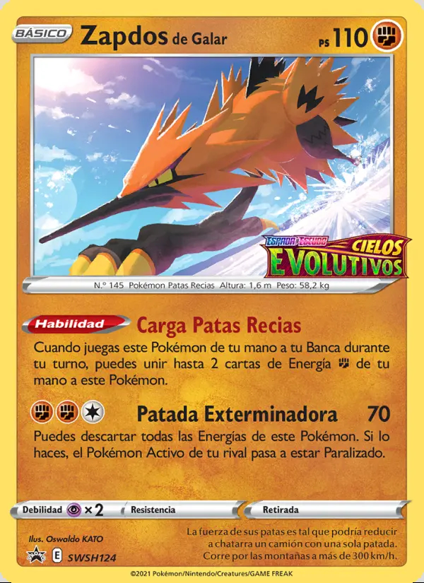 Image of the card Zapdos de Galar