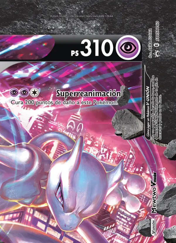 Image of the card Mewtwo V-UNIÓN