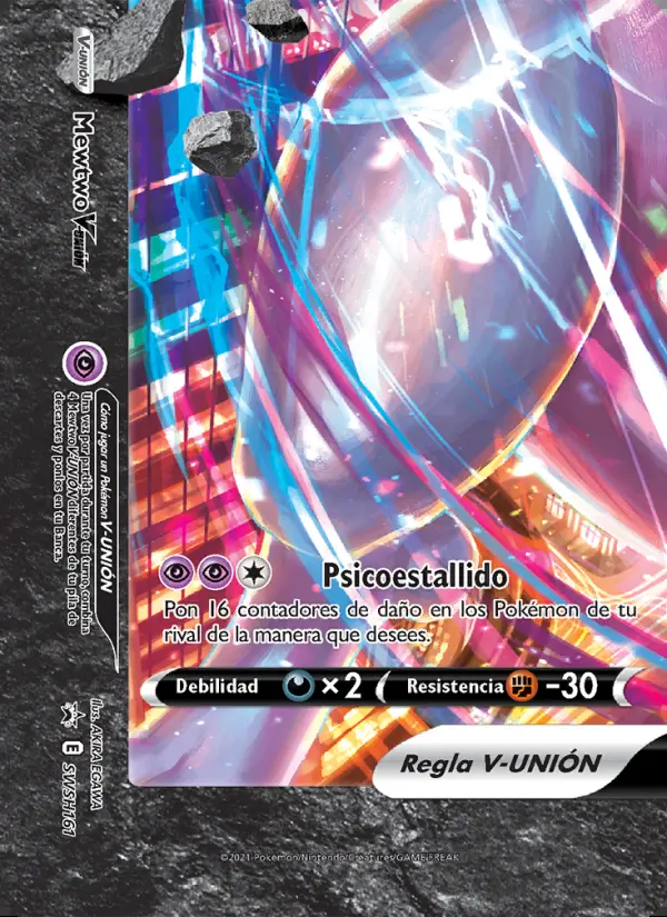 Image of the card Mewtwo V-UNIÓN